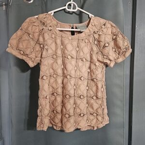 Maeve Lace Top in Taupe